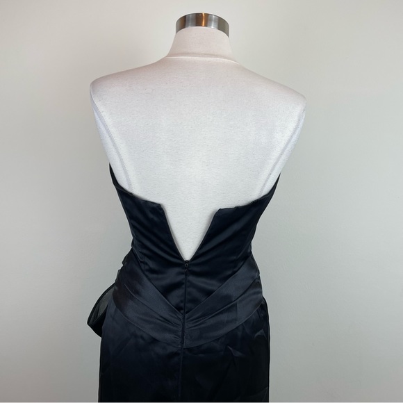 Alvina Valenta Maids New York Solid Black Sweetheart Dress Women Size 10 - Picture 6 of 8